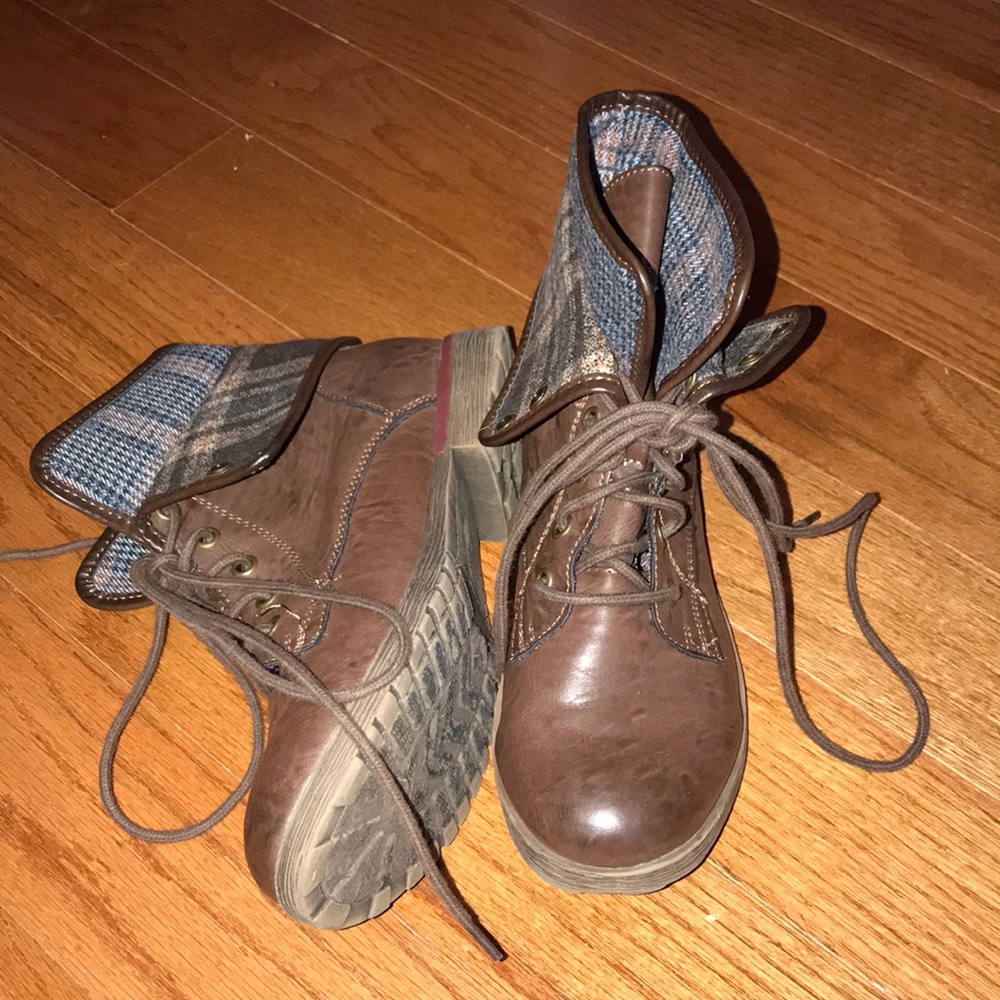 Plaid Combat Boots